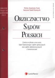 Opakowanie Orzecznictwo Sądów Polskich 10/2013