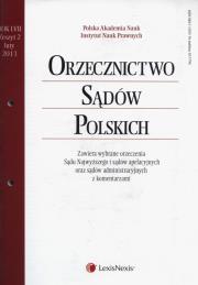 Opakowanie Orzecznictwo Sądów Polskich 2/2013