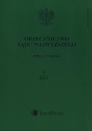 Opakowanie Orzecznictwo Sądu Najwyższego Izba Cywilna + Zbiór dodatkowy  9/2010