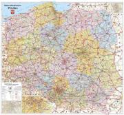 Opakowanie Polska mapa ścienna kodowo-administracyjna 1:750 000