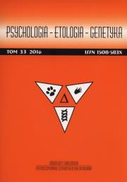 Opakowanie Psychologia Etologia Genetyka Tom 33/2016