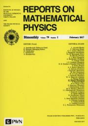 Opakowanie Reports on Mathematical Physics 79/1 2017