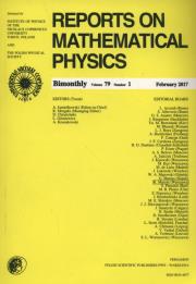 Okładka książki Reports on Mathematical Physics 79/1 2017