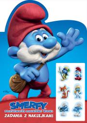 Okładka książki Smerfy. Poszukiwacze zaginionej wioski. Zadania z naklejkami z Papą Smerfem