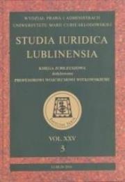 Okładka książki Studia Iuridica Lublinensia T.25. 3/2016