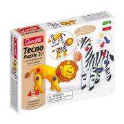 Tecno puzzle 3D Lew Zebra. Wydawca: Quercetti. Dadada.pl Opakowanie Tecno puzzle 3D Lew Zebra