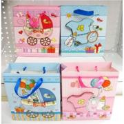 Opakowanie Torebka ozdobna 3D mała okazjonalna Bobas mix kolorów 12 sztuk