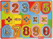 Opakowanie Układanka drewniana z pinezkami Cyfry