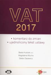 Okładka książki Vat 2017 komentarz do zmian Ujednolicony tekst ustawy