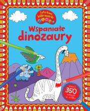 Okładka książki Wspaniałe dinozaury. CYFERKOWE KOLOROWANKI