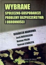 Okładka książki Wybrane społeczno-gospodarcze problemy bezpieczeństwa i obronności