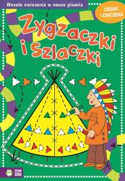 Okładka książki Zygzaczki i szlaczki. Zabawy i ćwiczenia. Zielone