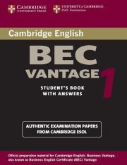 Opakowanie Cambridge BEC Vantage 1 Student's Book with answers