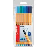 Opakowanie Cienkopis Point 88 odcienie nieb.8szt etui STABILO