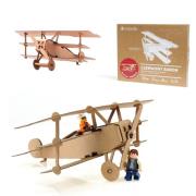 Opakowanie Czerwony Baron samolot z tektury do składania DIY
