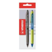 Opakowanie Długopis Stabilo Performer niebieski + czarny 2 sztuki