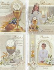 Opakowanie Karnet B6 z naklejanym elemen. Komunia (10szt MIX)