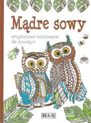 Okładka książki Kolorowanki dla dorosłych Mądre sowy