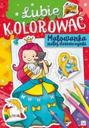 Okładka książki Lubię kolorować. Malowanka małej dziewczynki