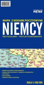 Mapa Niemiec kodów pocztowych 1:1 000 000. Wydawca: Wydawnictwo Kartograficzne. Dadada.pl Opakowanie Mapa Niemiec kodów pocztowych 1:1 000 000