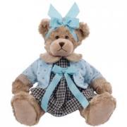 Opakowanie Misia Daizy sukienka niebieska kratka 33cm