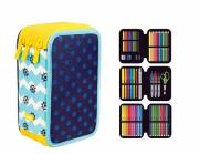 Opakowanie Piórnik MILAN 3-poziomowy z wyposażeniem ANCHOR CLUB 2 niebieski ster