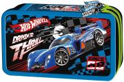 Opakowanie Piórnik podwójny z wyposażeniem Hot Wheels niebieski