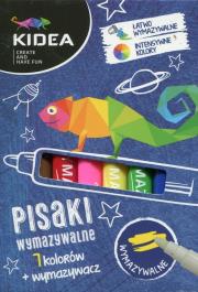 Opakowanie Pisaki wymazywalne 7 kolorów + wymazywacz Kidea
