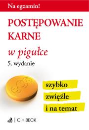 Okładka książki Postępowanie karne w pigułce