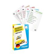 Rozmówki niemieckie i karty do gry 2w1. Autor: Kinga Perczyńska (red.). Dadada.pl Okładka książki Rozmówki niemieckie i karty do gry 2w1