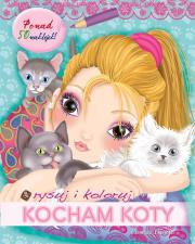Okładka książki Rysuj i koloruj: Kocham koty