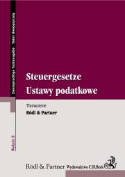 Steuergesetze Ustawy podatkowe. Autor: Rodl & Partner. Dadada.pl Okładka książki Steuergesetze Ustawy podatkowe