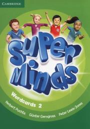 Super Minds Wordcards 2. Autor: Puchta Herbert, Gerngross Gunther, Lewis-Jones Peter. Dadada.pl Okładka książki Super Minds Wordcards 2