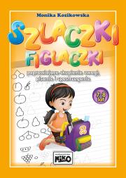 Szlaczki figlaczki poprawiające skupienie uwagi 7-8 lat. Autor: Monika Kozikowska. Dadada.pl Okładka książki Szlaczki figlaczki poprawiające skupienie uwagi 7-8 lat