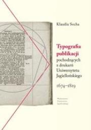 Okładka książki Typografia publikacji pochodzących z drukarń UJ...