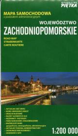 Opakowanie Województwo zachodniopomorskie mapa samochodowa z podziałem administracyjnym 1:200 00