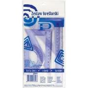 Opakowanie Zestaw kreślarski Pratel z linijką 20 cm etui