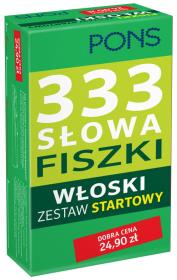 Okładka książki 333 Słowa Fiszki Włoski Zestaw startowy