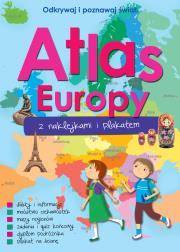 Okładka książki Atlas Europy z naklejkami i plakatem