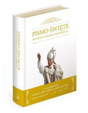 Okładka książki Biblia domowa w obwolucie z JPII