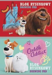 Opakowanie Blok rysunkowy A4 20 kartek Secret life of pets 10 sztuk mix