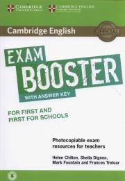Okładka książki Cambridge English Exam Booster for First and First for Schools with Answer Key with Audio Photocopiable Exam Resources for Teachers