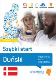 Duński Szybki start Intensywny kurs od podstaw poziom podstawowy A1-A2. Autor: Jarosz Józef. Dadada.pl Okładka książki Duński Szybki start Intensywny kurs od podstaw poziom podstawowy A1-A2