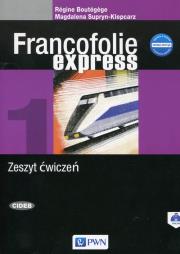 Francofolie express 1 Zeszyt ćwiczeń. Autor: Boutegege Regine, Supryn-Klepcarz Magdalena. Dadada.pl Okładka książki Francofolie express 1 Zeszyt ćwiczeń
