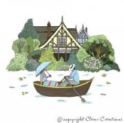 Opakowanie Karnet Swarovski kwadrat 'łódka'