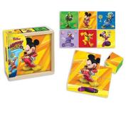Opakowanie Klocki drewniane obrazkowe Myszka Miki Wyścig