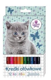 Opakowanie Kredki oOłówkowe Jumbo Sweet Pets 12 kolorów