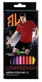 Opakowanie Kredki trójkątne 12kolorów 18cm Robert Lewandowski