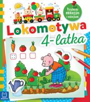 Okładka książki Lokomotywa 4-latka. Książeczka edukacyjna z naklejkami