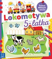 Okładka książki Lokomotywa 5-latka. Książeczka edukacyjna z naklejkami